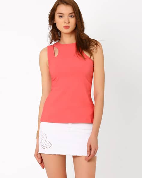 Sleeveless Top with Cut-Out