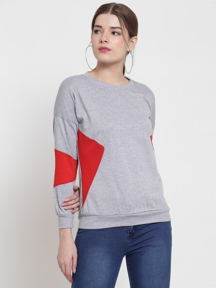 colour block sweatshirt womens