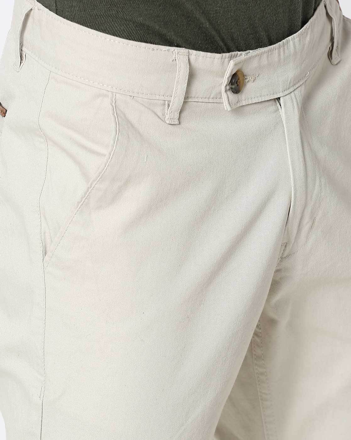 Buy Cream Trousers & Pants for Men by Hubberholme Online