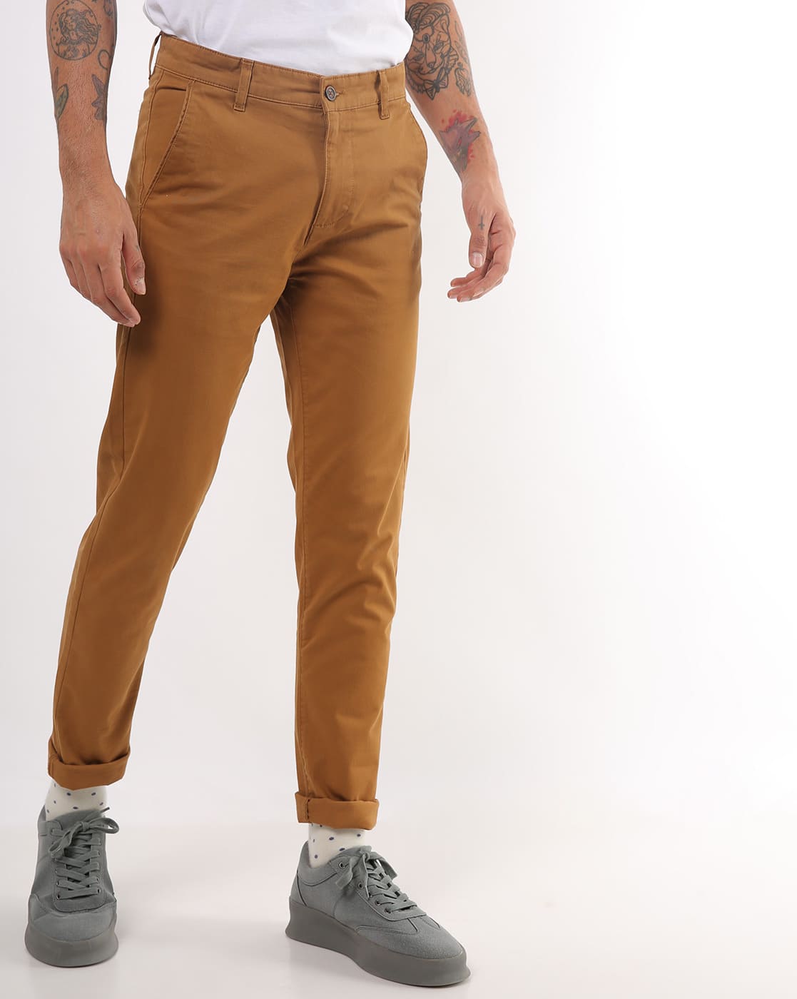 dark khaki chinos