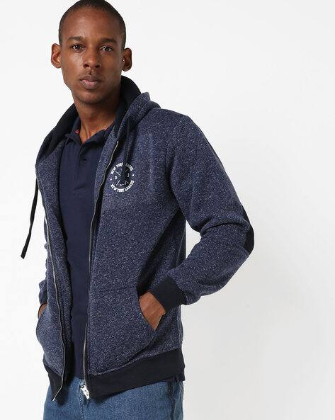 open front hooded sweatshirt