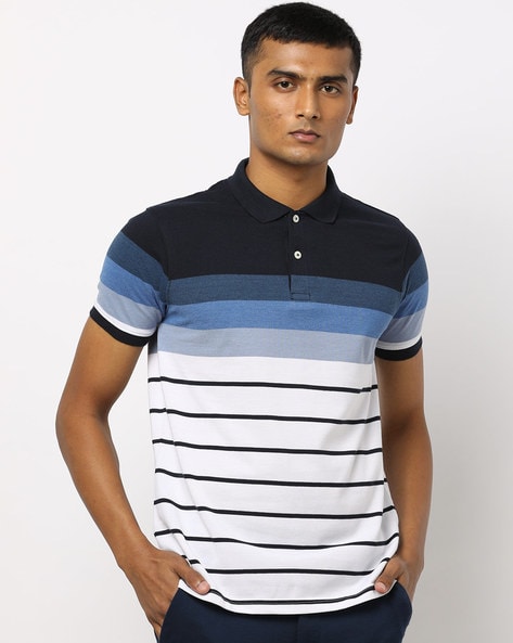 vertical striped guess shirt