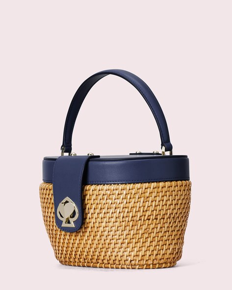 Hand-embroidered Basket | Seagrass Handbag for Ladies – ShilpMart