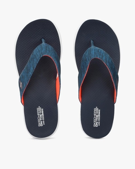 skechers navy flip flops