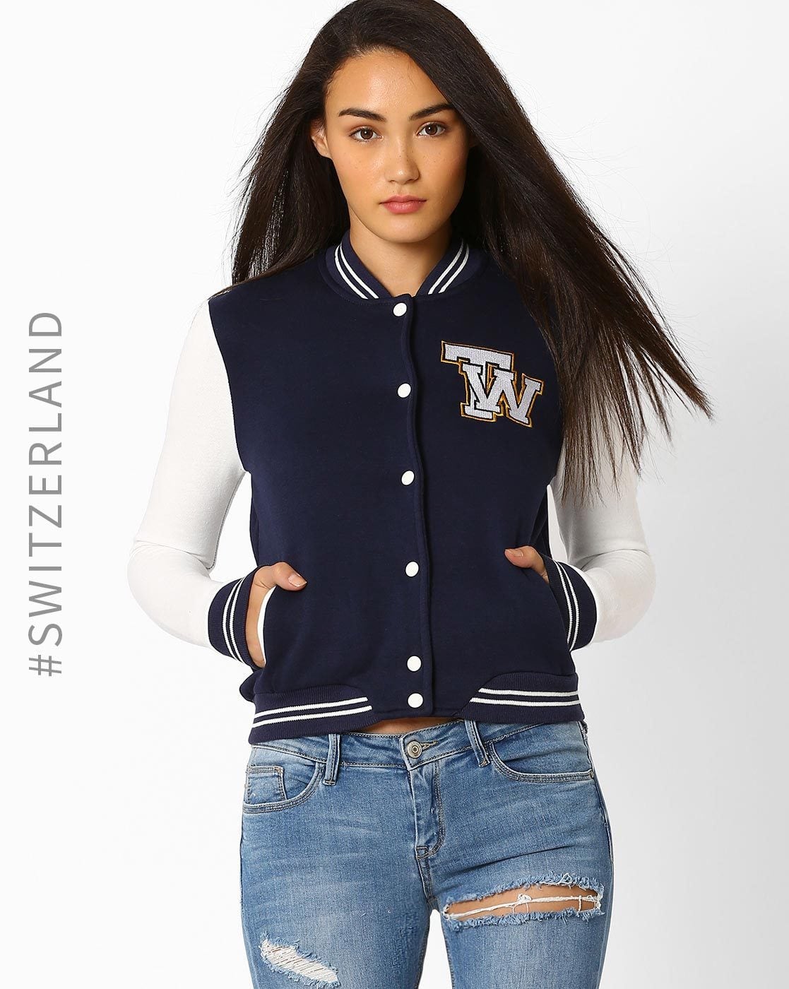 navy blue teddy jacket