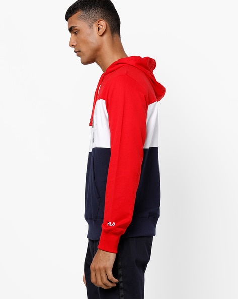 Buy Red & Navy Blue Sweatshirt Hoodies for Men by FILA Online | Ajio.com