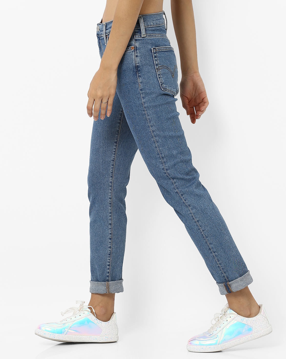 levi's blue spice wedgie skinny jeans