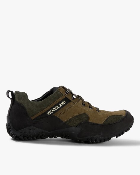 Panelled Lace-Up Shoes with Signature Branding