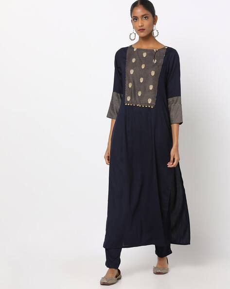 Buy Navy Blue Kurta Suit Sets for Women 