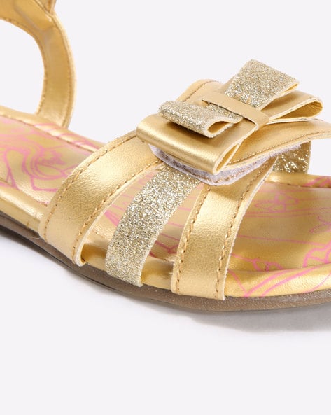 Buy Gold Sandals for Girls by KIDSVILLE Online Ajio