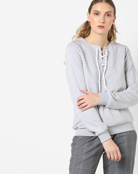 front tie sweatshirt