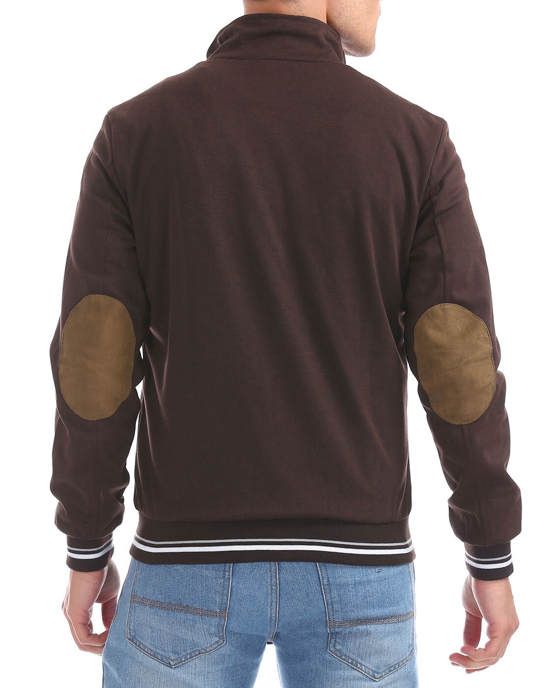 Shop Men'S Harrington Jacket With Contrast Elbow Patch