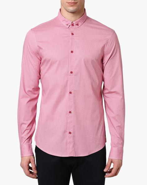 Top 92+ imagen pink armani shirt