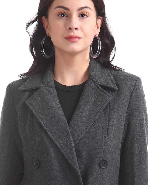 Dark grey coats on sale womens