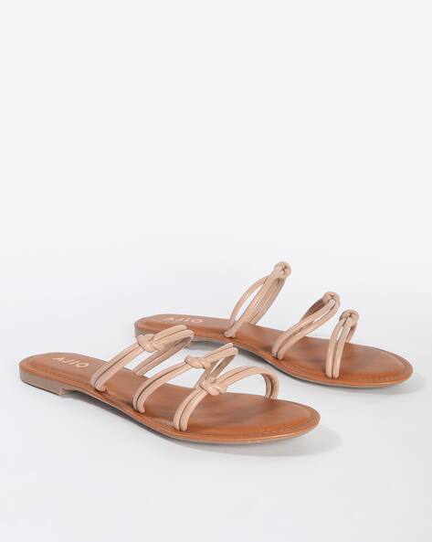 Knotted Strappy Flat Sandals