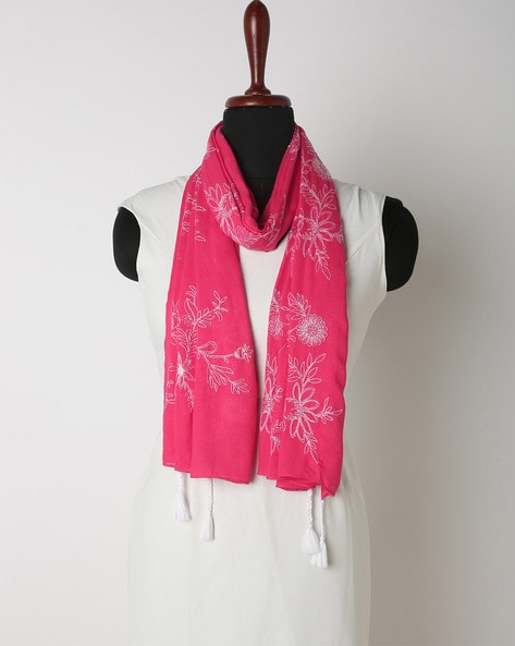 Floral Embroidered Scarf Price in India