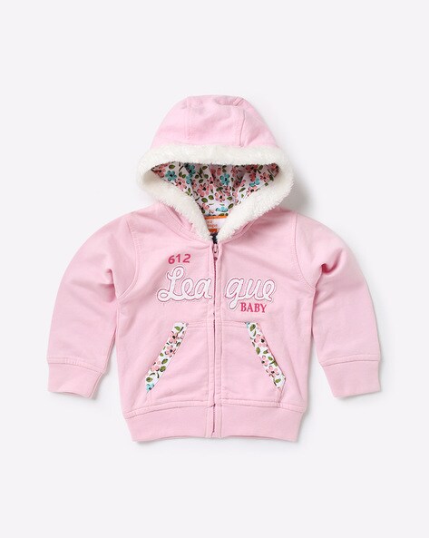 girls fur lined hoodie