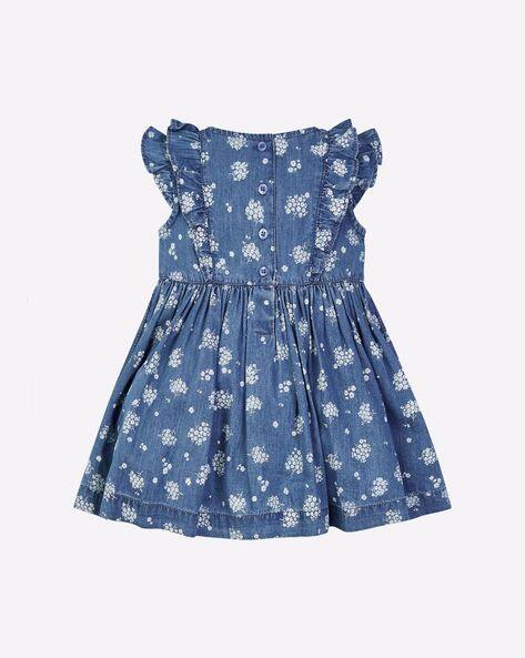 printed denim frocks