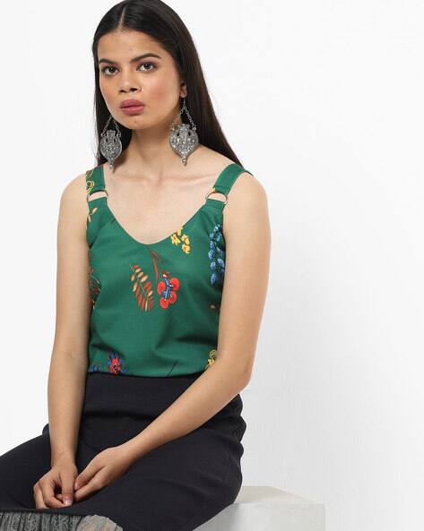 Floral Print Strappy Top