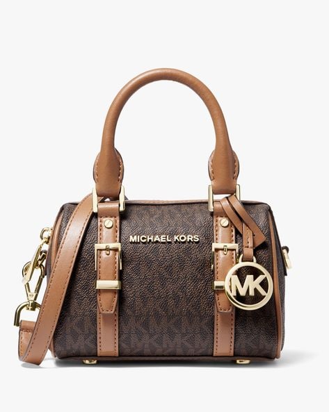 Buy Michael Kors Printed Top-Handle Bag with Detachable Strap | Brown Color  Women | AJIO LUXE