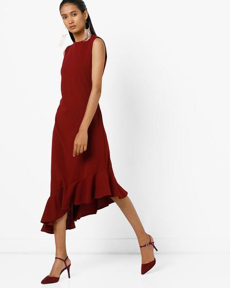 Buy Maroon Dresses for Women by AJIO Online | Ajio.com