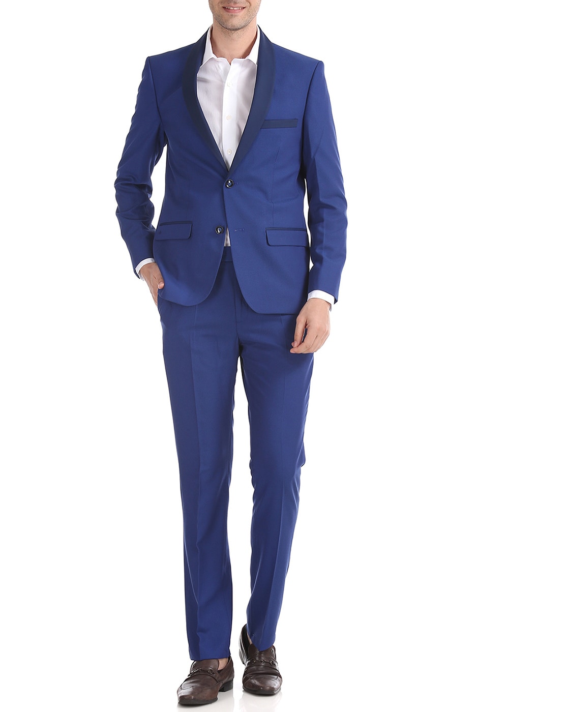 blue suit set for men