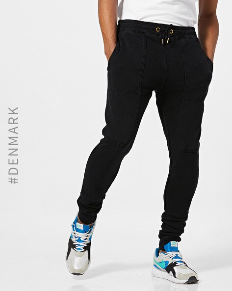 Buy Black Cuffed Joggers from Next India