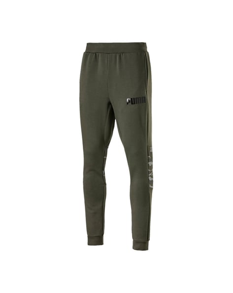 mens green puma joggers