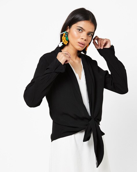 cardigan with waist tie