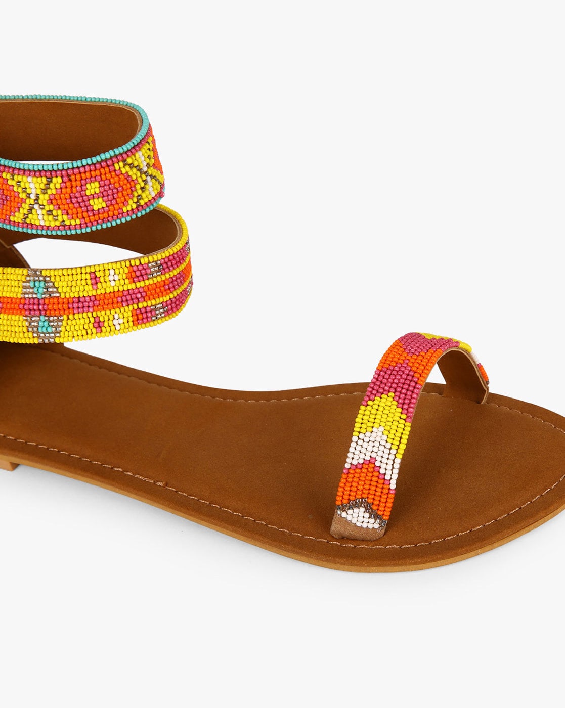 Amazon.com: Globalhandmade Summer Bead Sandal Shoes for Women - Handmade  women's Leather Reef Flip Flops : Handmade Products