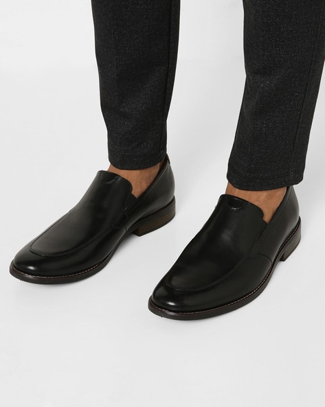 Clarks Men's Becken Step Slip-On Loafers Black Leather