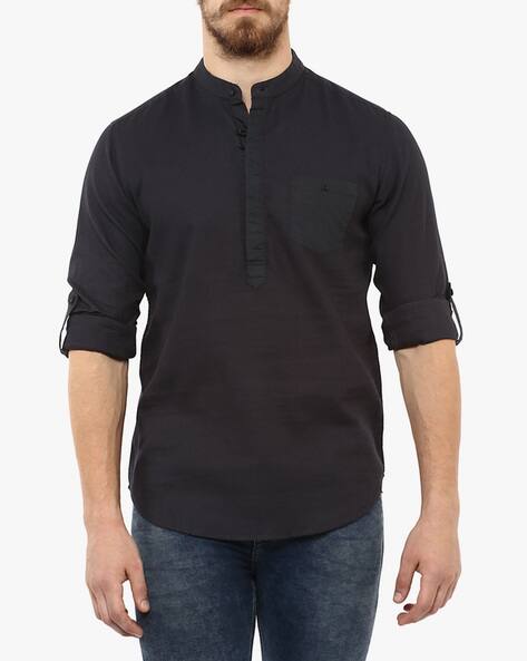 Buy Charcoal Black Shirts For Men By Mufti Online Ajio Com
