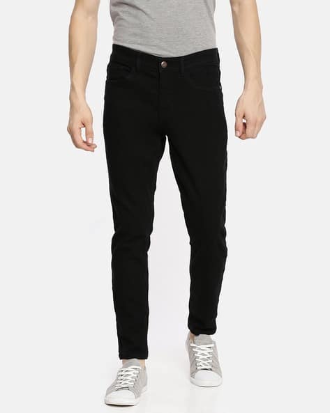Men Slim Fit Solid Mid-Rise Stretchable Jeans