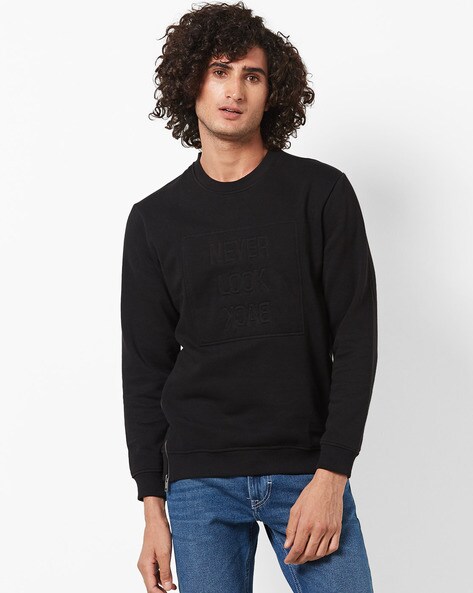 slim fit black sweatshirt