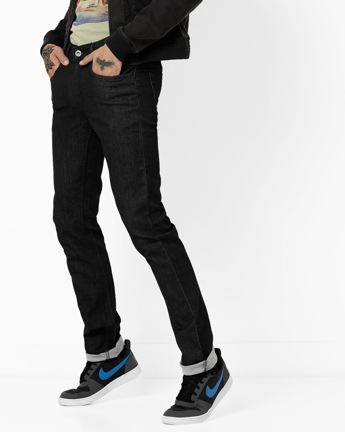 carbon black jeans online