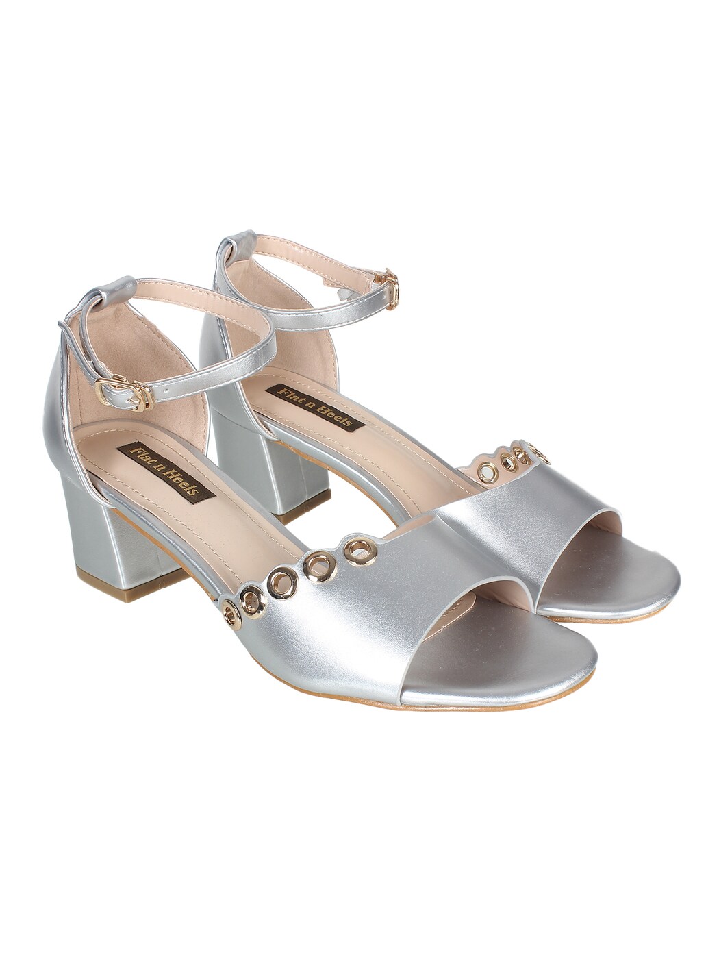 block heel silver heels