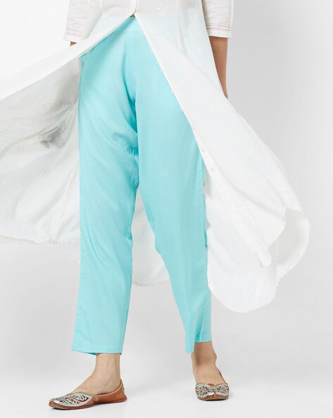 Tapered Pants with Semi-Elasticated Waist Price in India