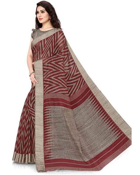 Chevron Print Saree (Image - 3)