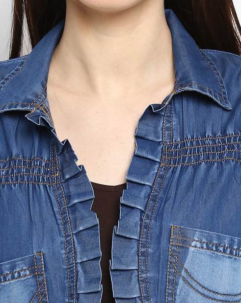Unique Bargains Women's Plus Size Denim Cardigan Crop Short Sleeve Jean  Jacket Shrug Light Blue 2X - Walmart.com