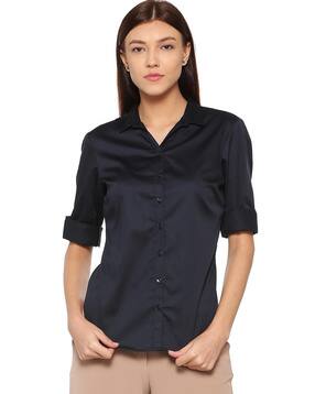smart black shirt women's