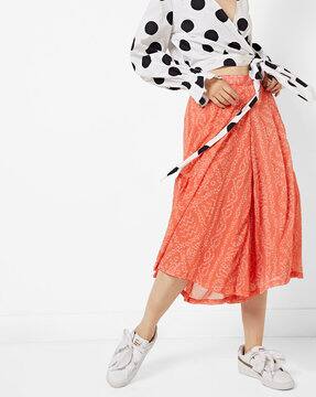 Printed Culottes with Elasticated Waistband