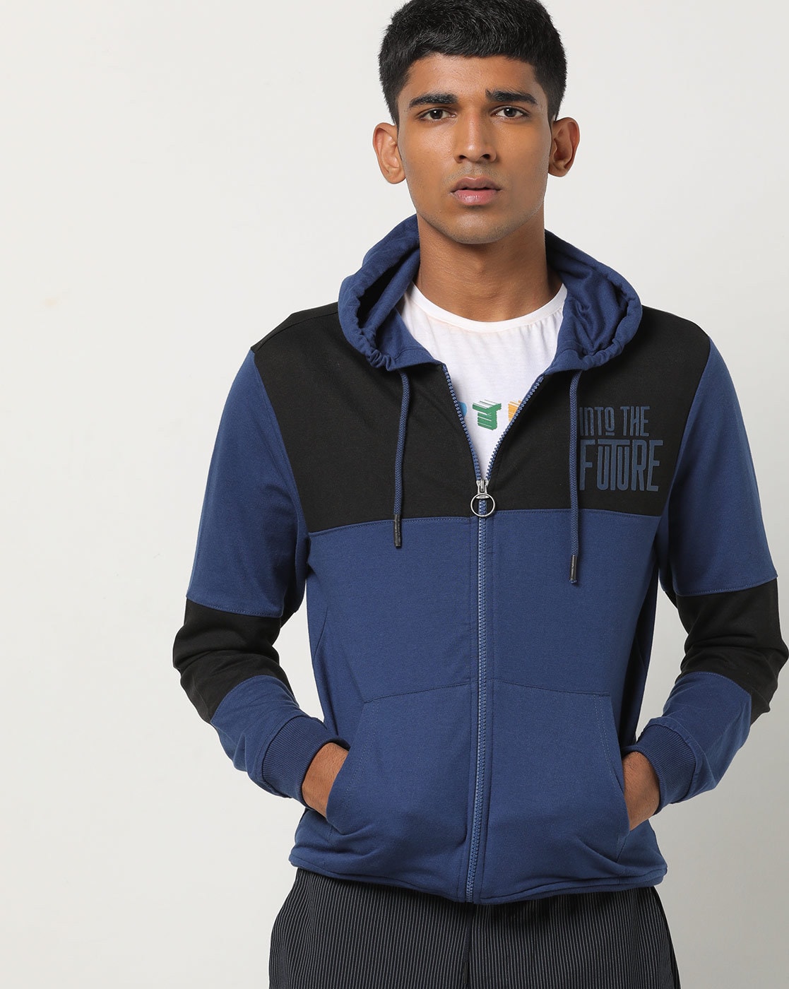 dark blue hoodie men