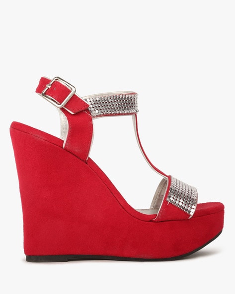 Red hot sale wedges payless