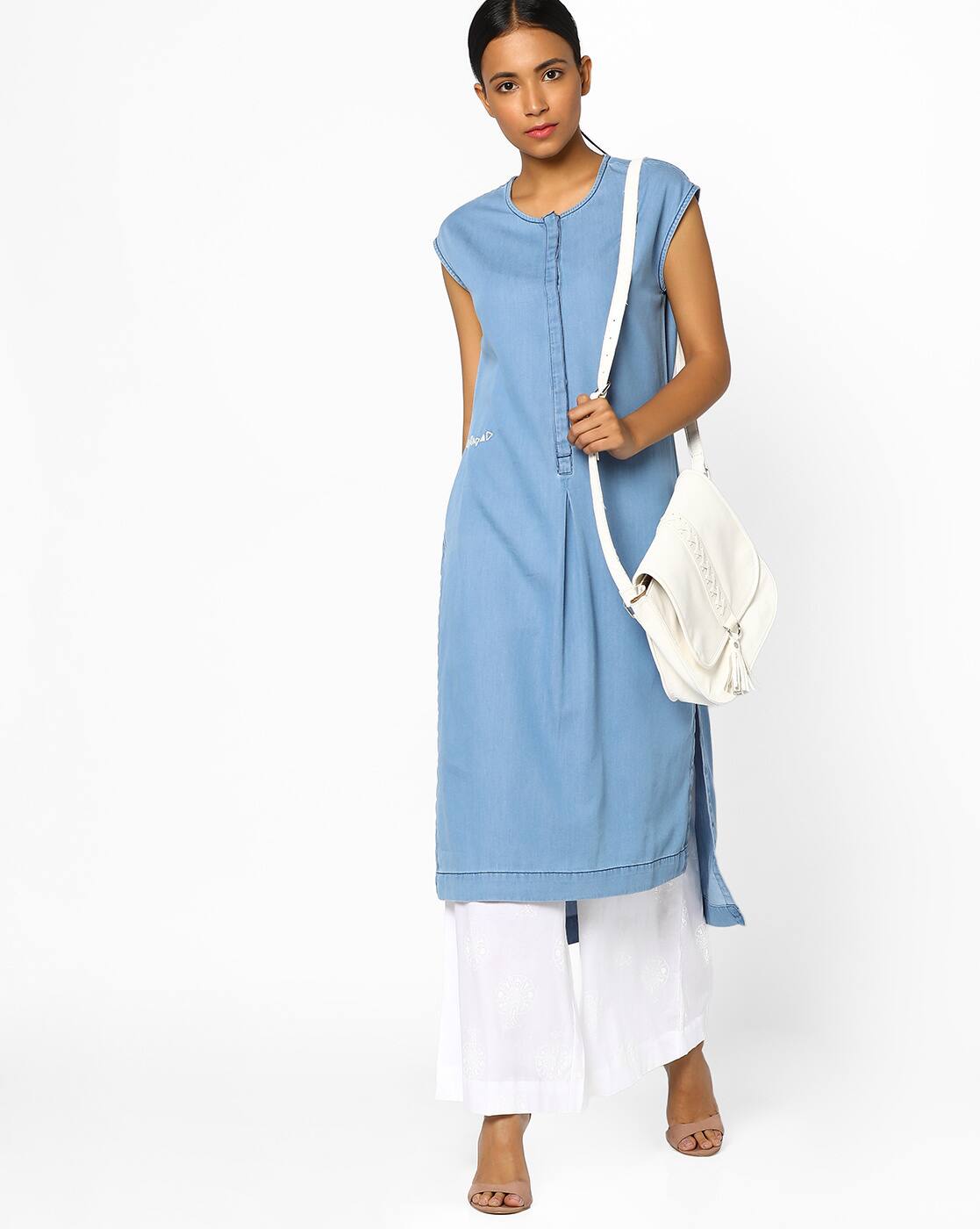 Buy Blue Kurtas for Women by AJIO 