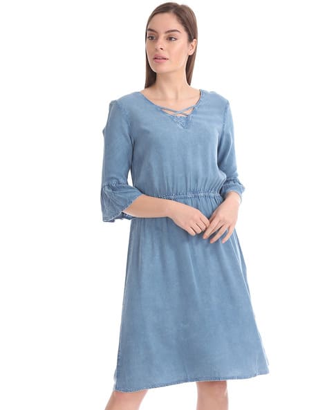 Buy Indigo Dresses for Women by CHEROKEE Online | Ajio.com