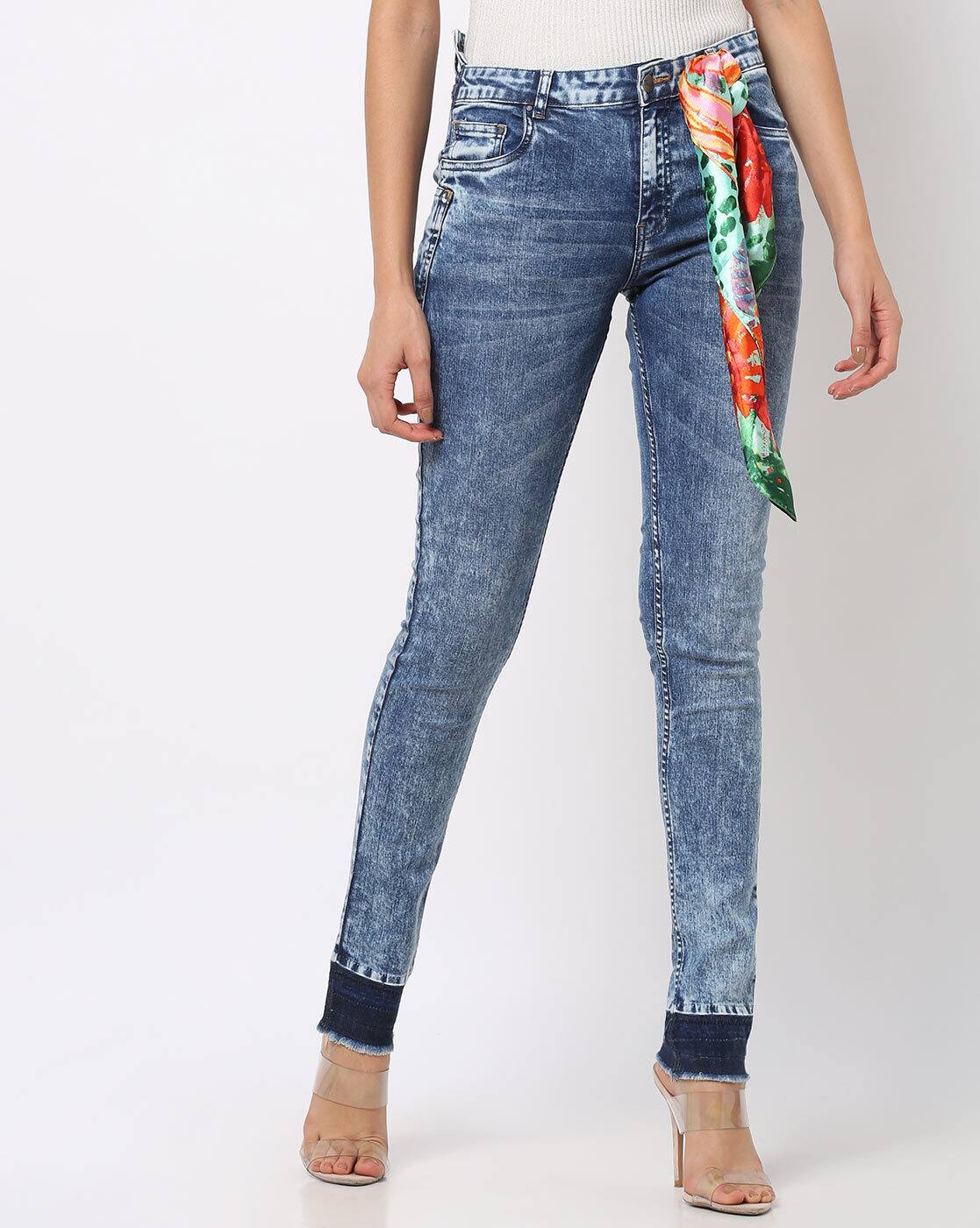 Buy Blue Jeans Jeggings For Women By Freakins Online Ajio Com