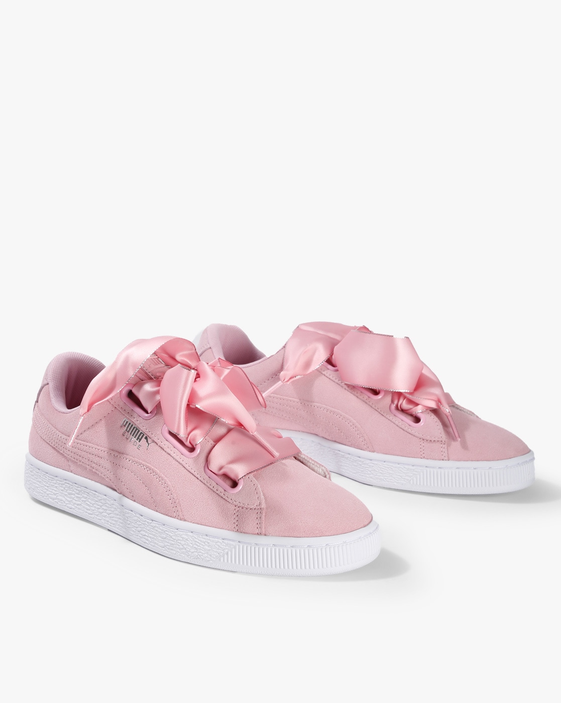 puma grey and pink shoes