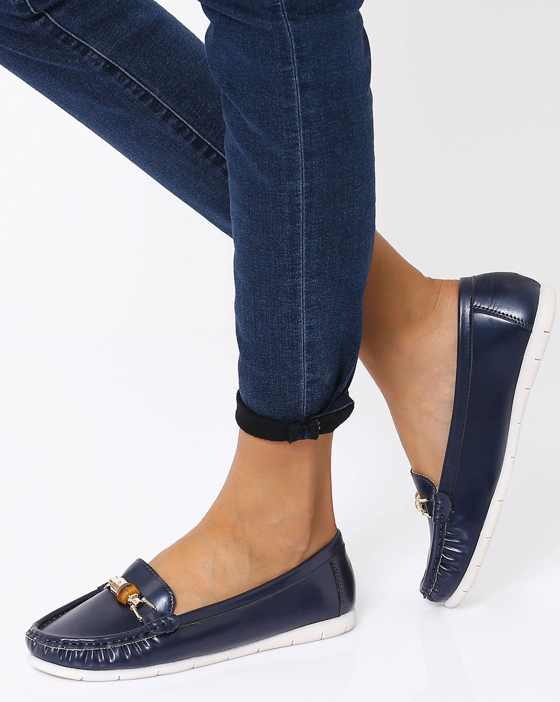 navy blue flatforms