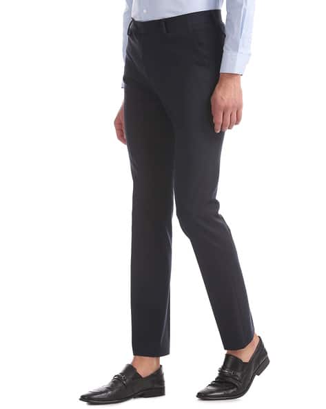 Slim Fit Flat Front Trousers (Image - 2)