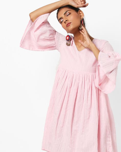 ajio pink dress